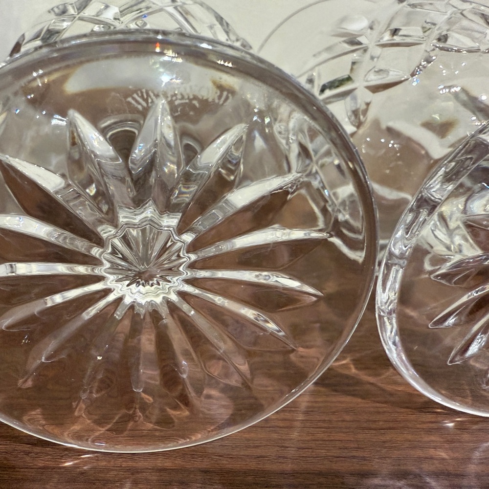 Set of 2 Vintage Waterford Crystal Araglin Footed Punch Glasses For Iced Drinks - Picture 5 of 7
